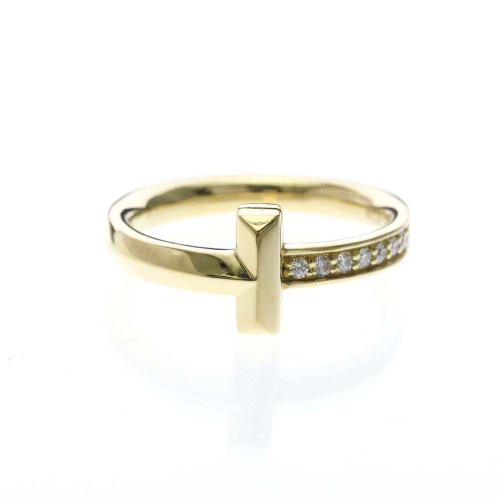 Tiffany & Co. T1 Ring 18K Yellow Gold with Diamonds Narrow